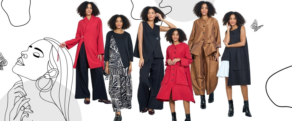 Vintage wholesale Italian fashion bold artistic oversized avant-garde modern edge retail-ready