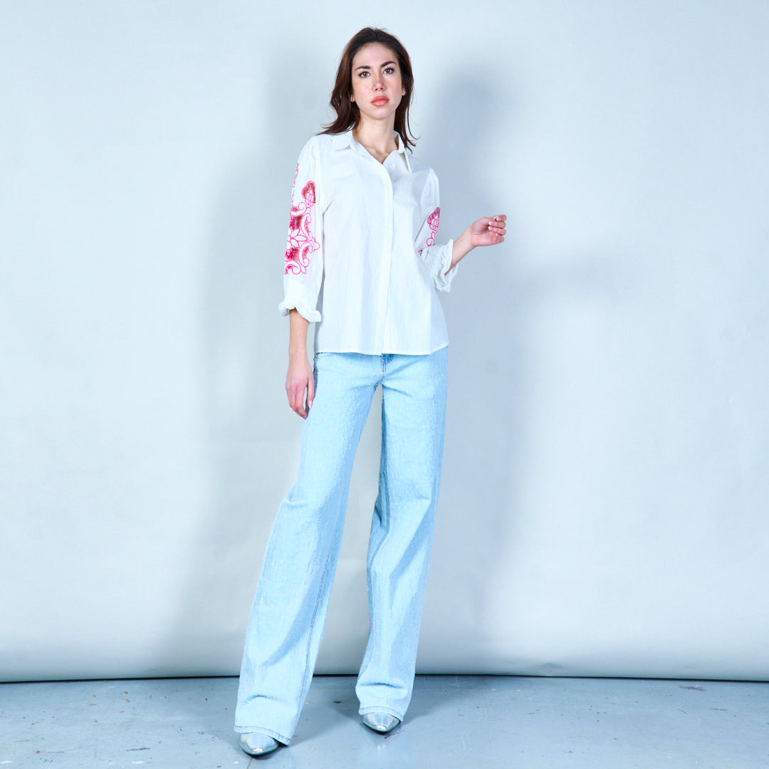 Embroidered Buttoned Shirt