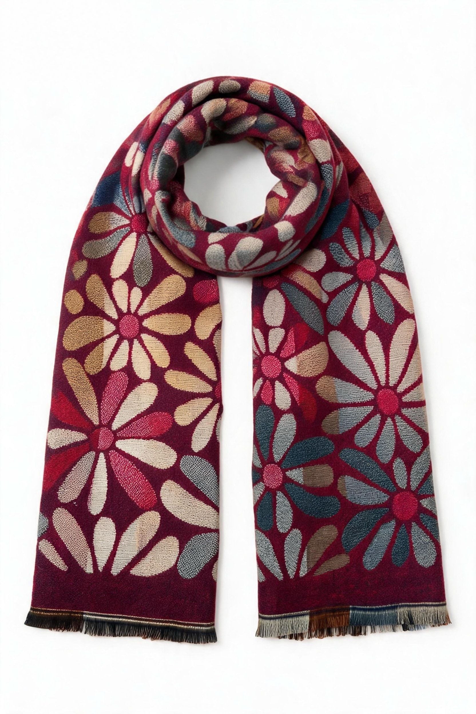 Floral-Print Viscose-Blend Scarf - image 1