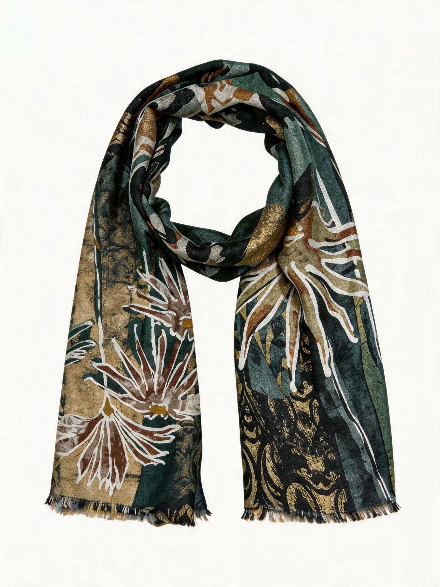 Botanical Paisley-Print Scarf wholesale - image 1