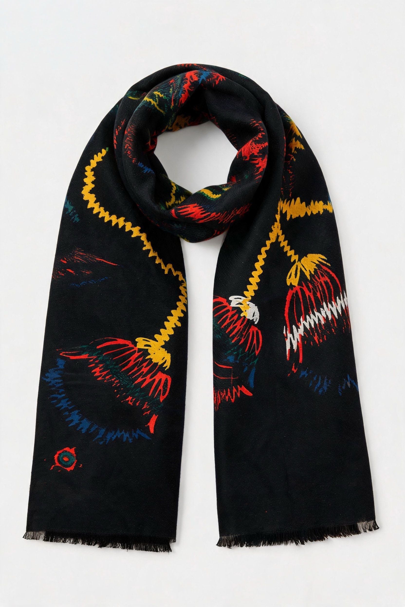Γραφικό κασκόλ Bird-Print - εικόνα 1