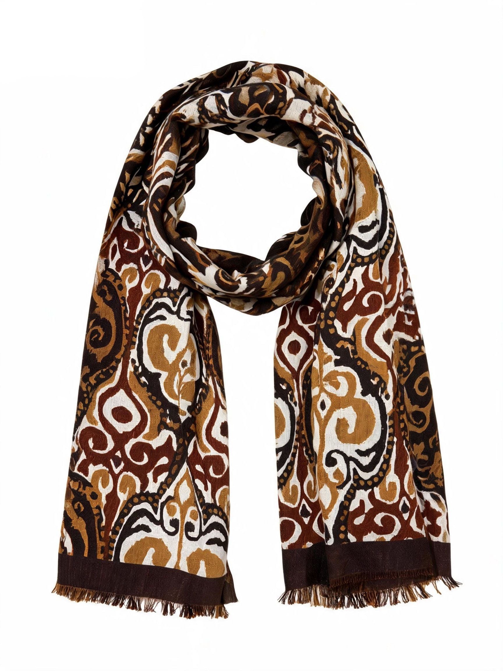 Bufanda Paisley Ornamental Mezcla Viscosa al por mayor - imagen 1