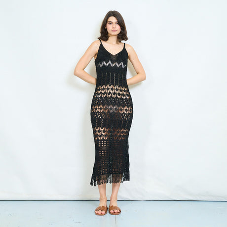 crochet mermaid dress 70s Crochet Mermaid Gown | XS-M