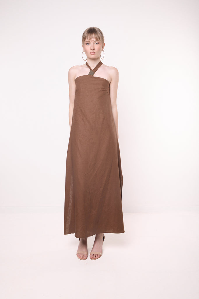 lanie linen dress Lanie Mini Dress Seed Pearl / 8 main image 1