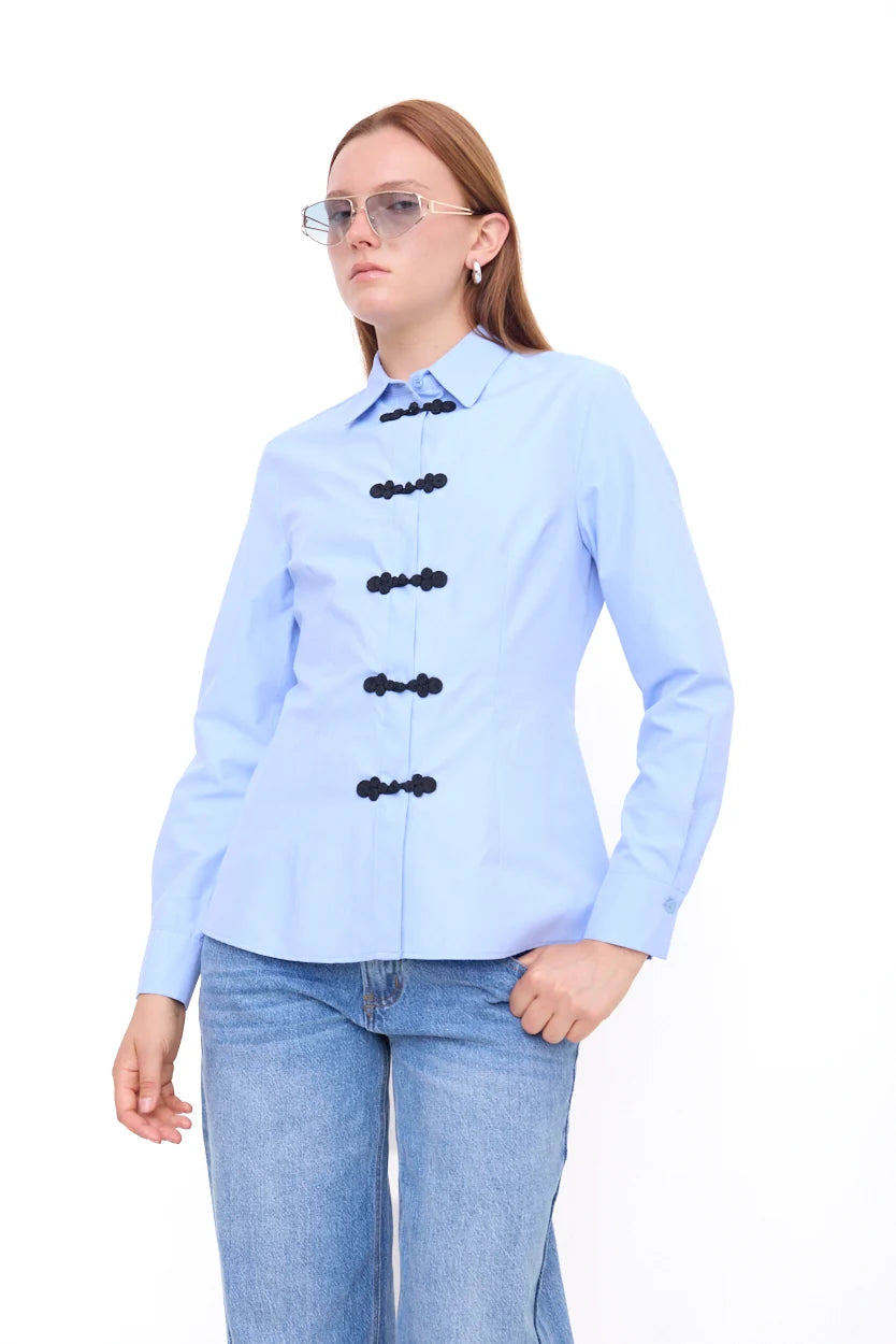 Ruffled Shirt Dress