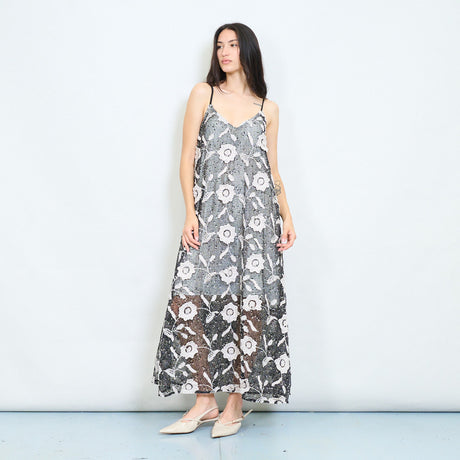 floral crochet midi dress Floral crochet mesh slip midi dress wholesale – LEIVIP