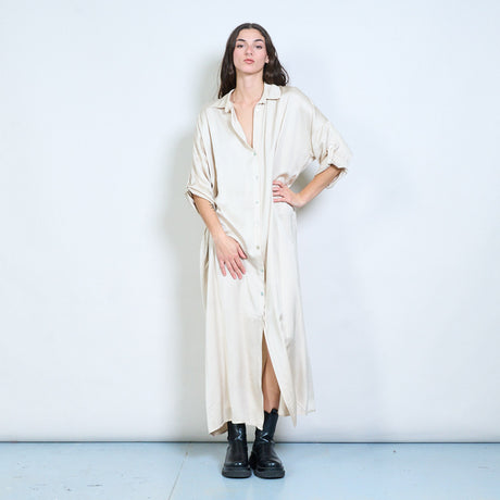 white longline shirt dress Shirt Dress Gown in White  Roland Mouret