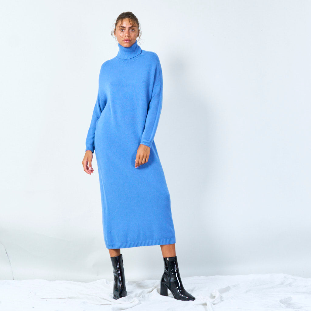 blue turtleneck dress Ribbed Long Sleeve Dark Navy / L meaning this fitted knit turtleneck dress will look as good after washing as it does right out of the box Fall Dresses for Women 2023