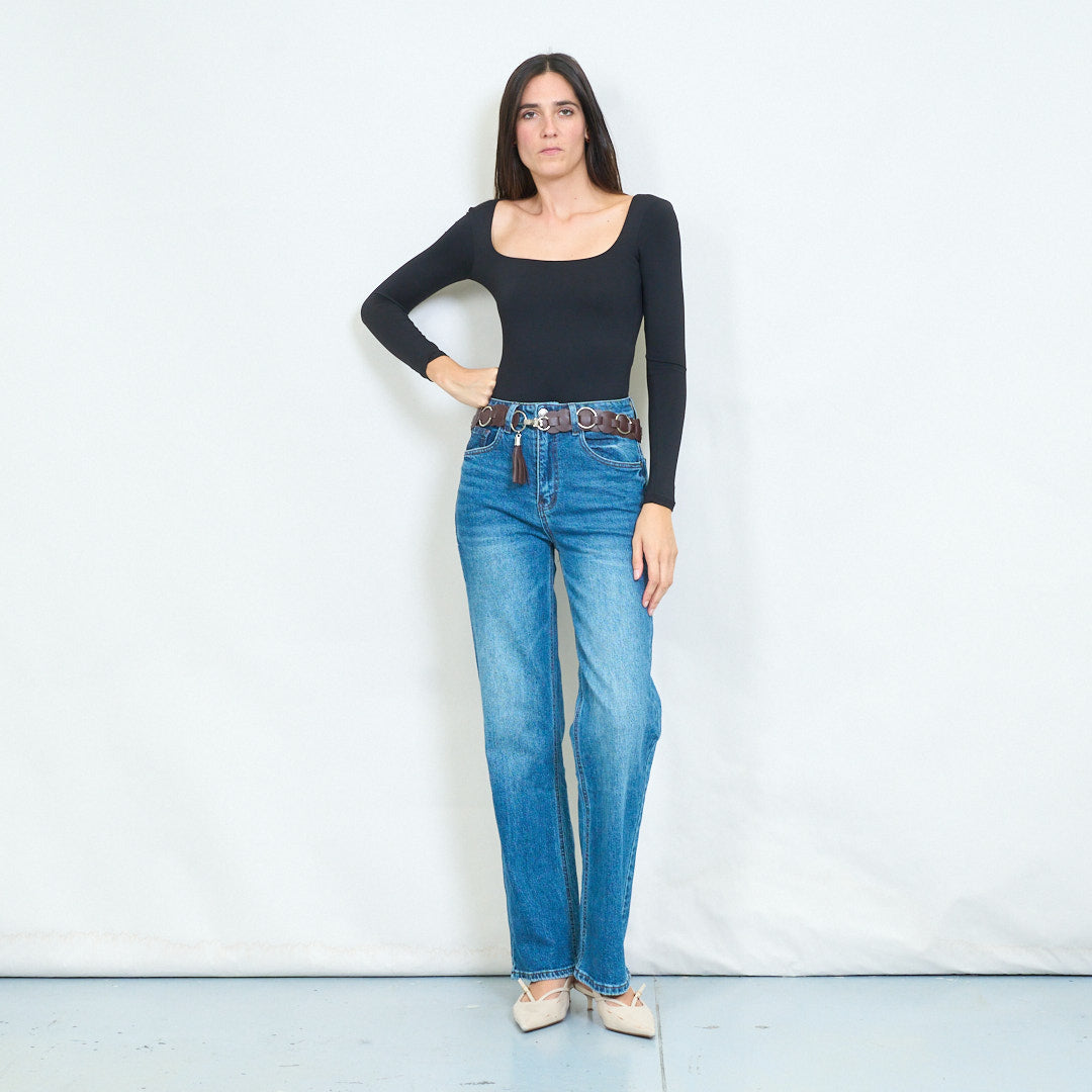 Jeans med lige ben