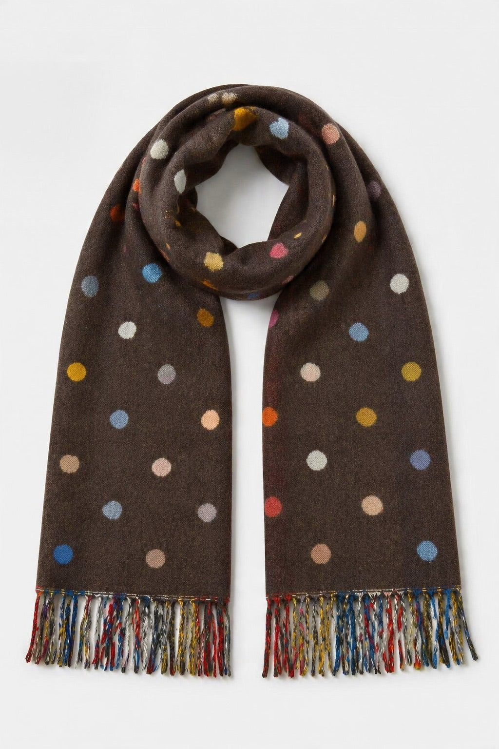 Polka-Dot Fringed Scarf wholesale - image 1