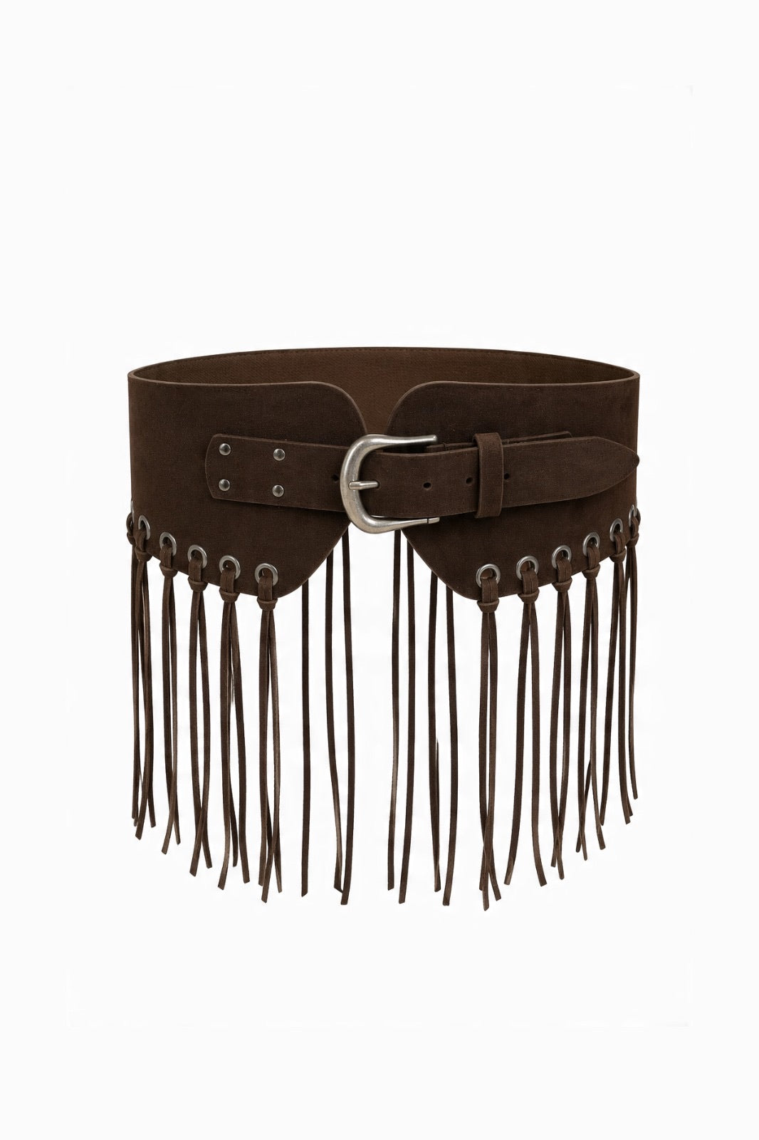 Wide Fringe Mixed-Leather Belt wholesale - image 1