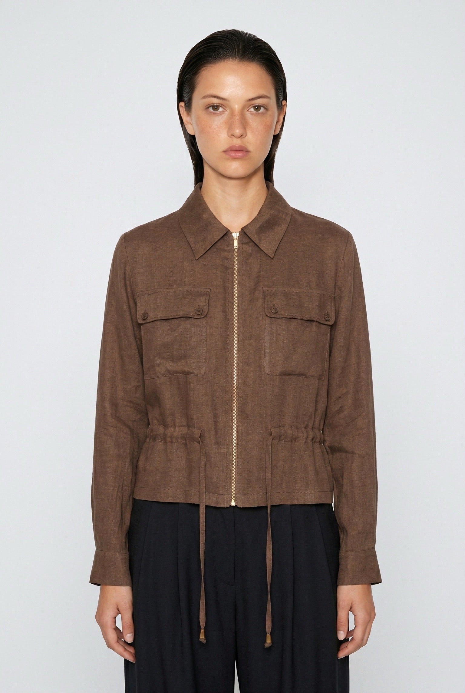 Lyocell Utility Zip Shirt vairumtirdzniecība — 1. attēls