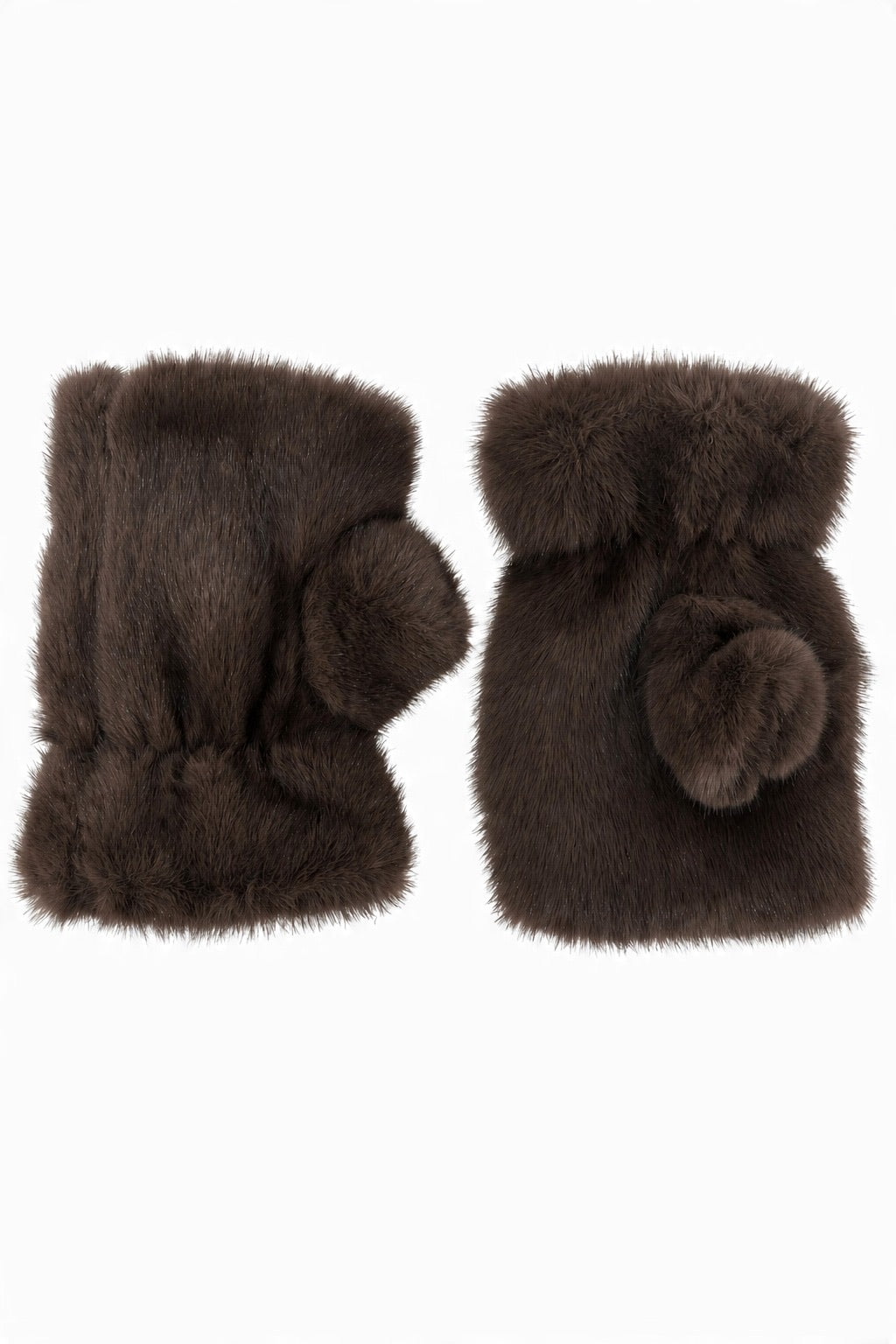 Fingerless Mink-Effect Faux-fur vanter engros - billede 1