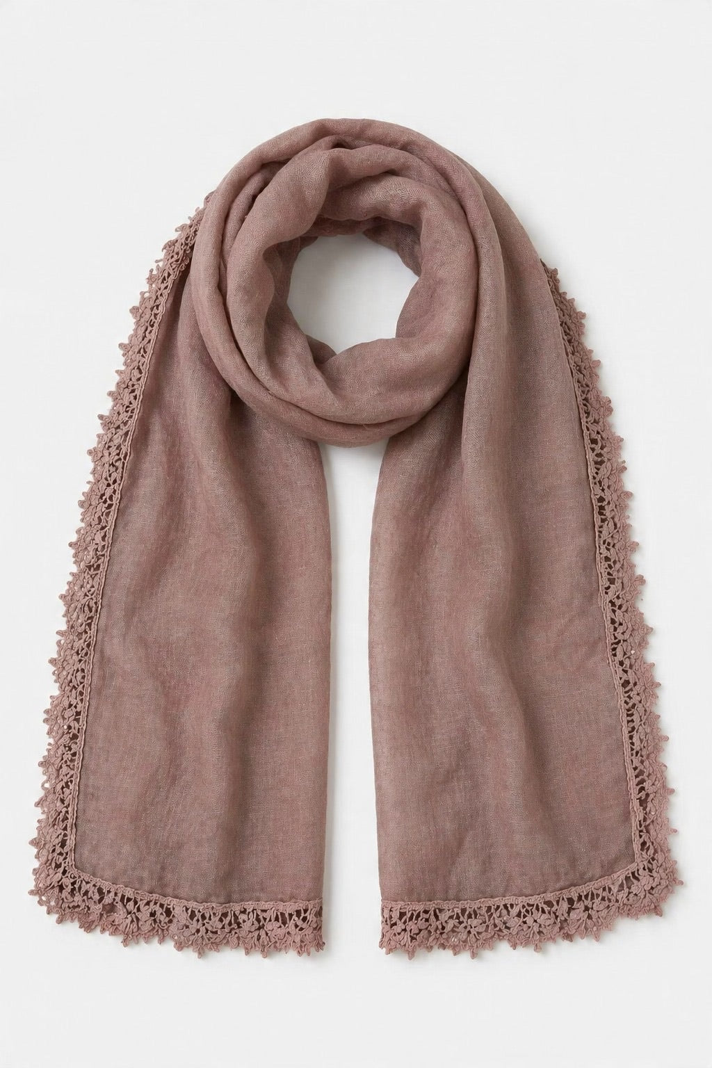 Lace-Trim Plain Scarf wholesale - image 1