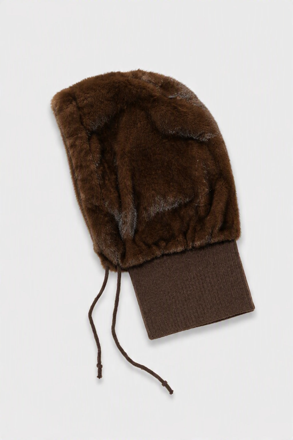 Cagoule tricotée en fausse fourrure en gros - image 1