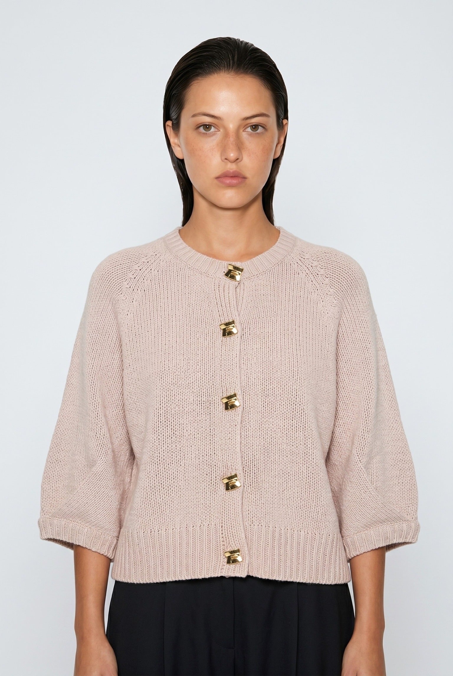Balloon-Sleeve Button-Front Cardigan wholesale - image 1