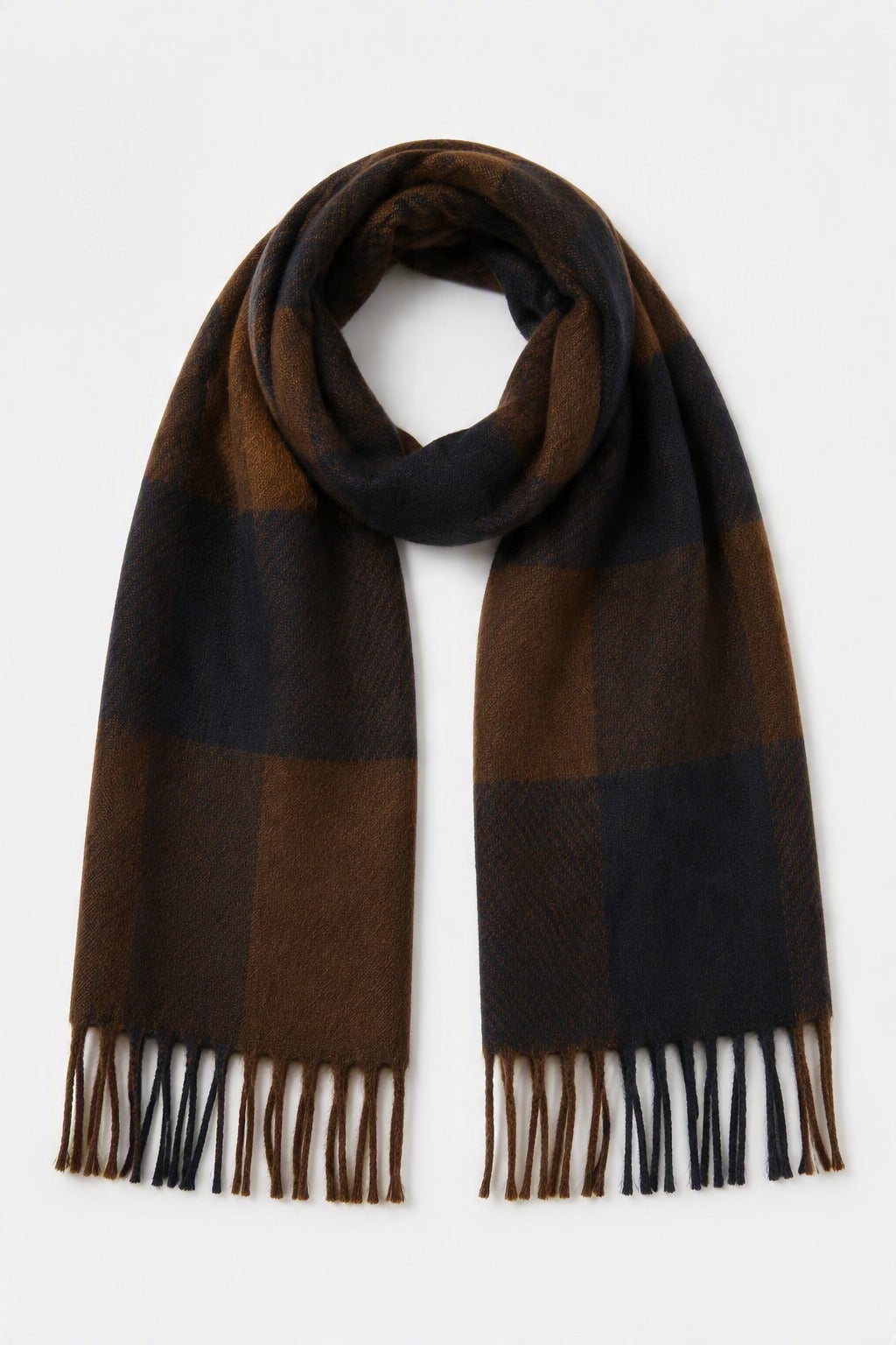 Checked Wool-Blend Scarf wholesale - image 1