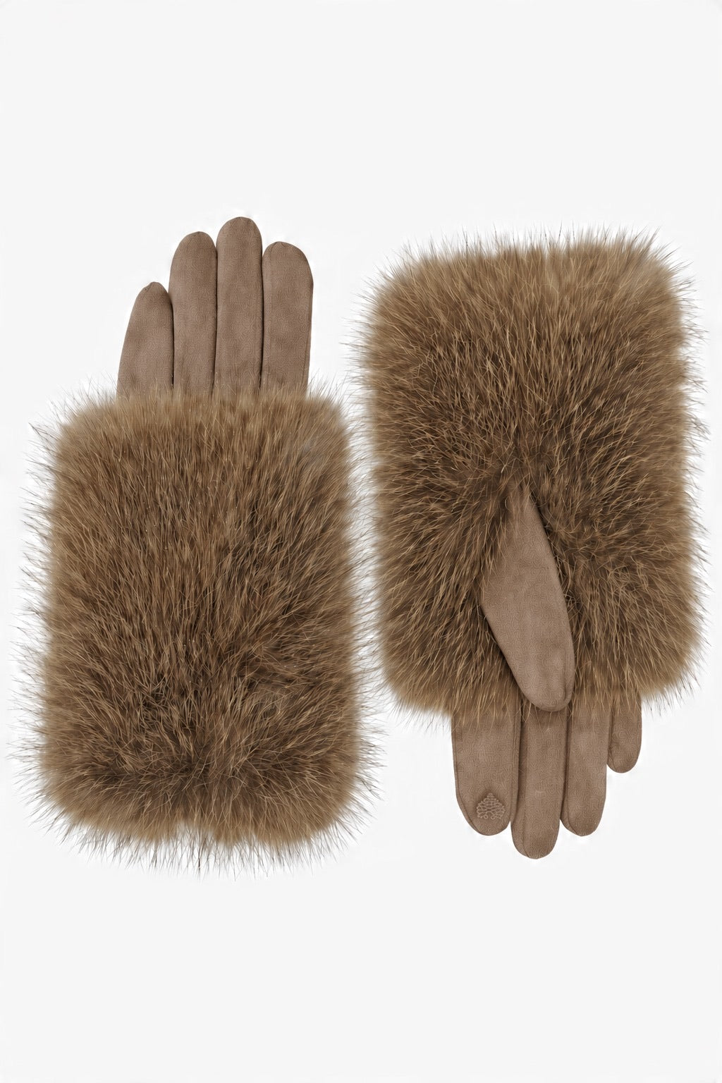 Gants longs pour écran tactile en fausse fourrure en gros - image 1