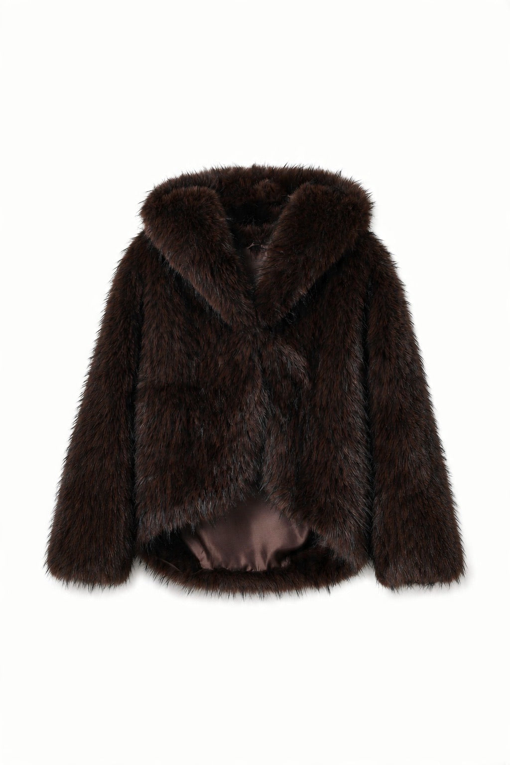 Vintage Hooded Mink-Effect Faux-Fur Jacket wholesale - image 1