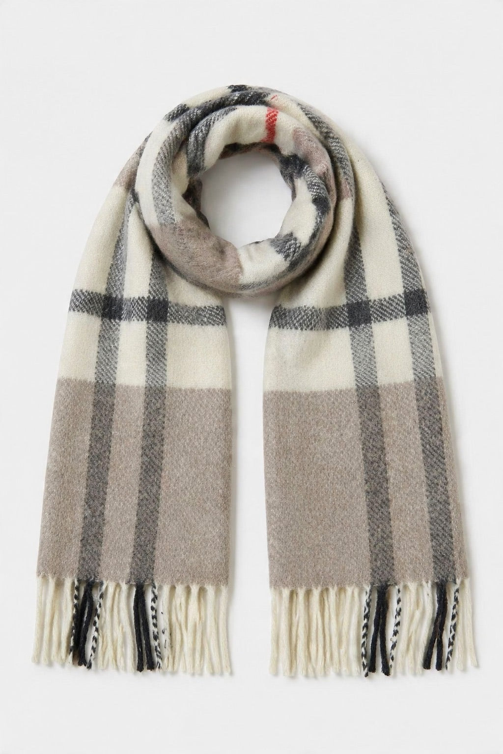 Classic Checked Fringed Scarf wholesale - image 1