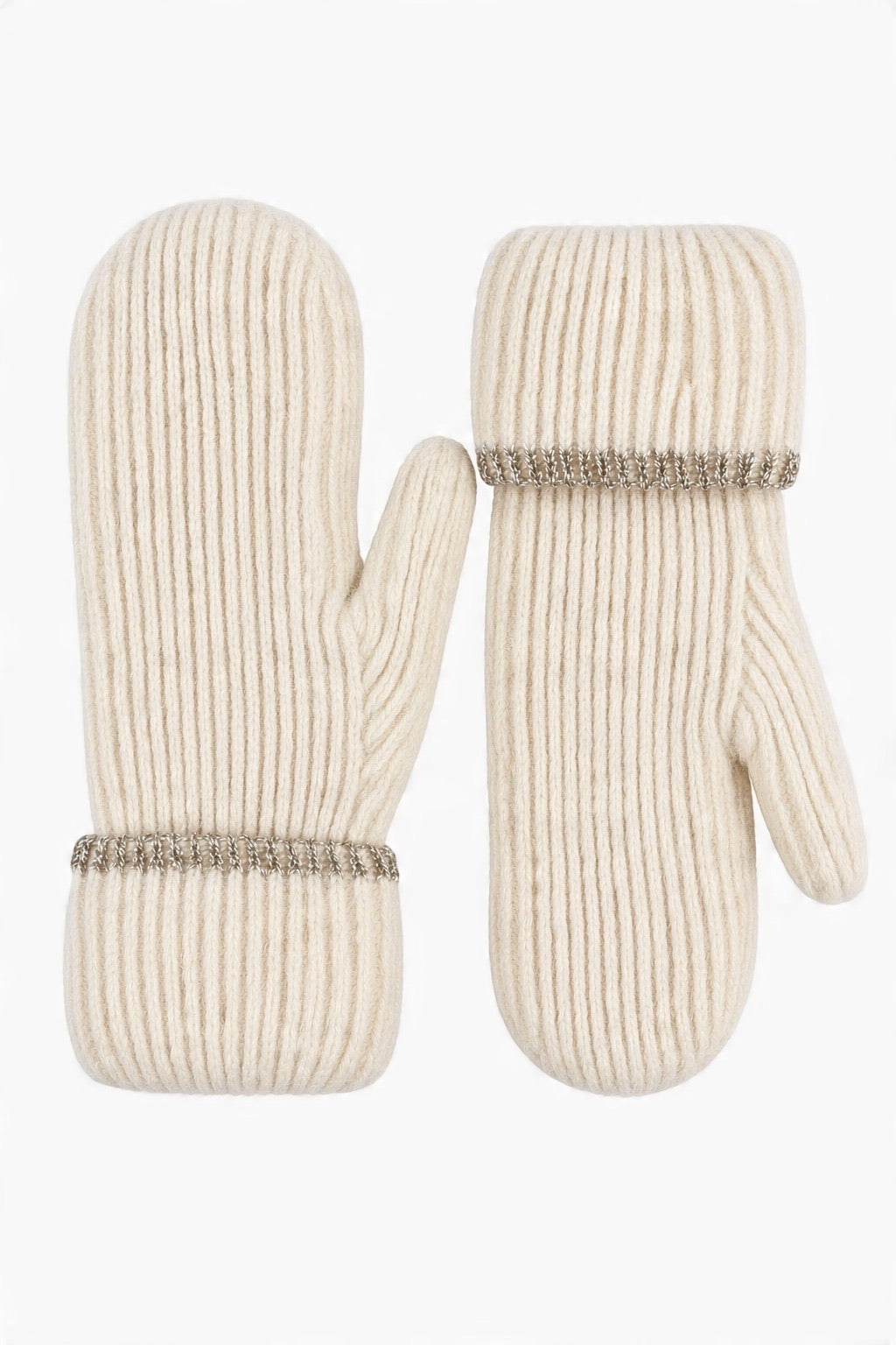 Lurex Wool-Blend Knit Vanter engros - billede 1