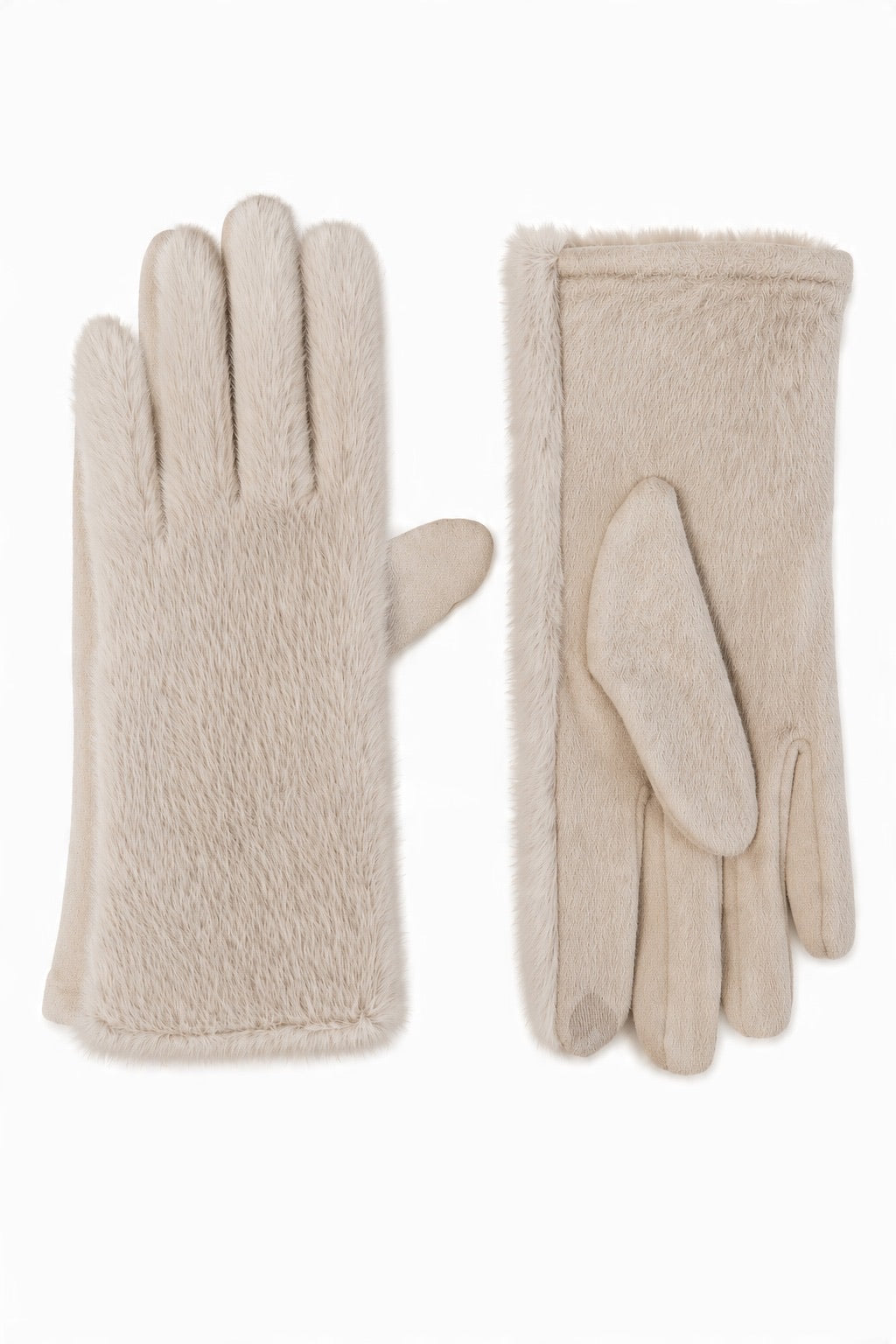 Faux-Fur Trim Touchscreen Gloves wholesale - image 1