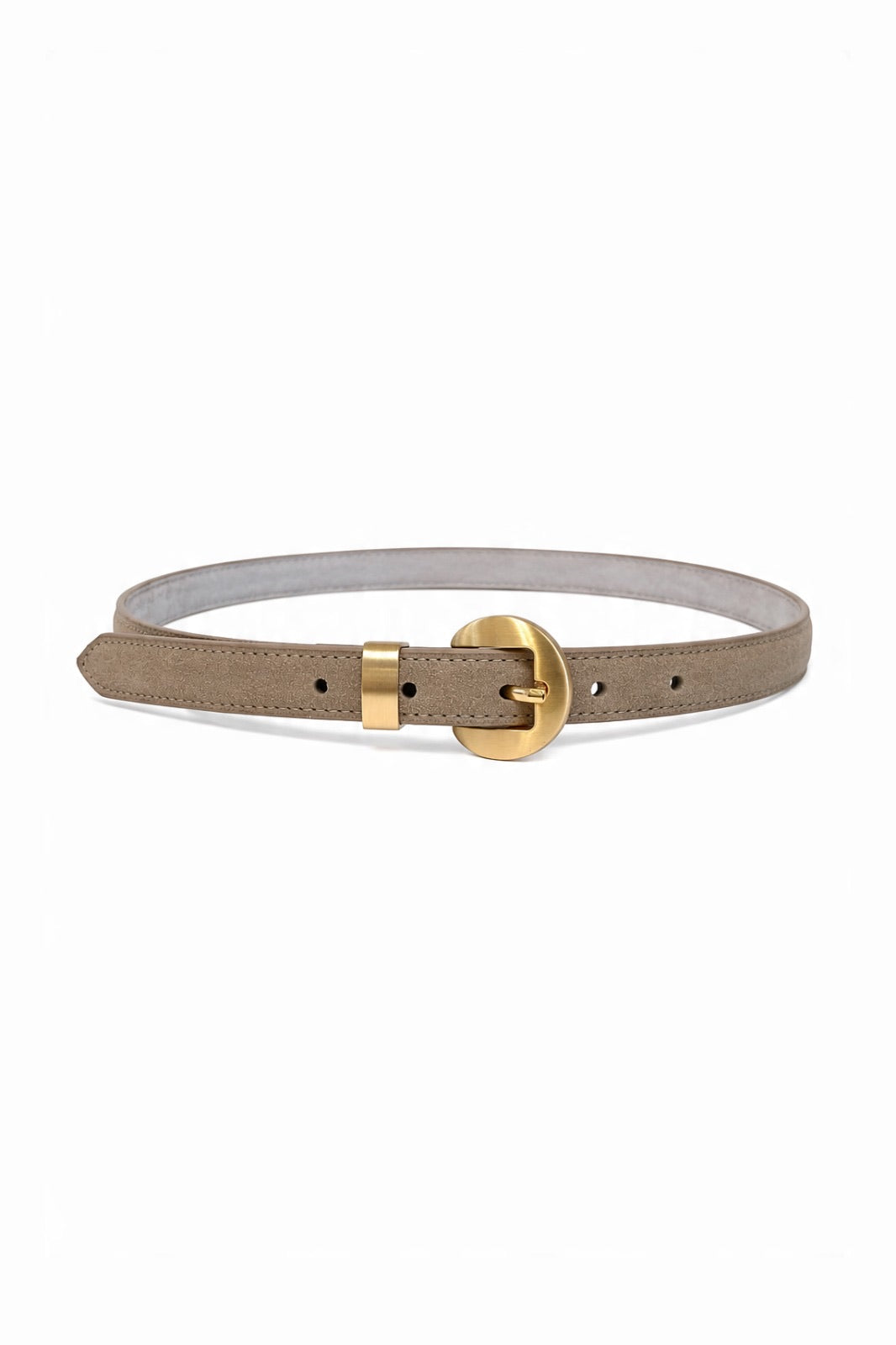 Slim Genuine Leather Belt with Gold-Tone Buckle wholesale - image 1