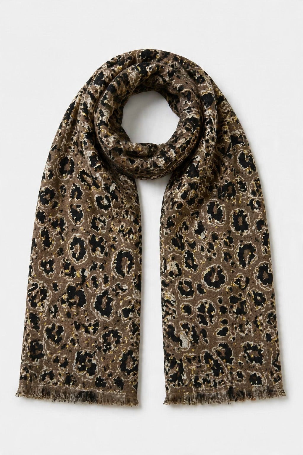 Leopardo auksinės folijos skara – 1 vaizdas