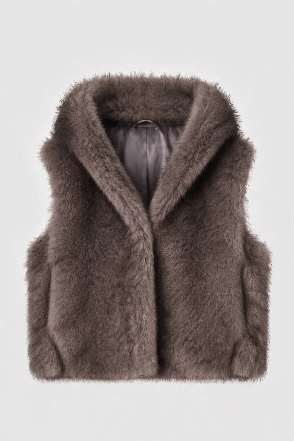Mink-Effect Faux-Fur Zip Vest wholesale - image 1