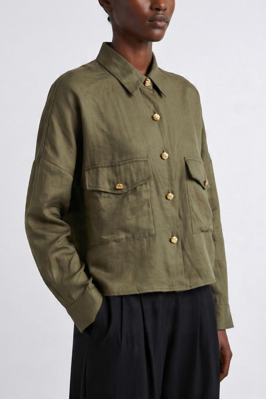 Lyocell Utility Pocket Shirt на едро - снимка 1