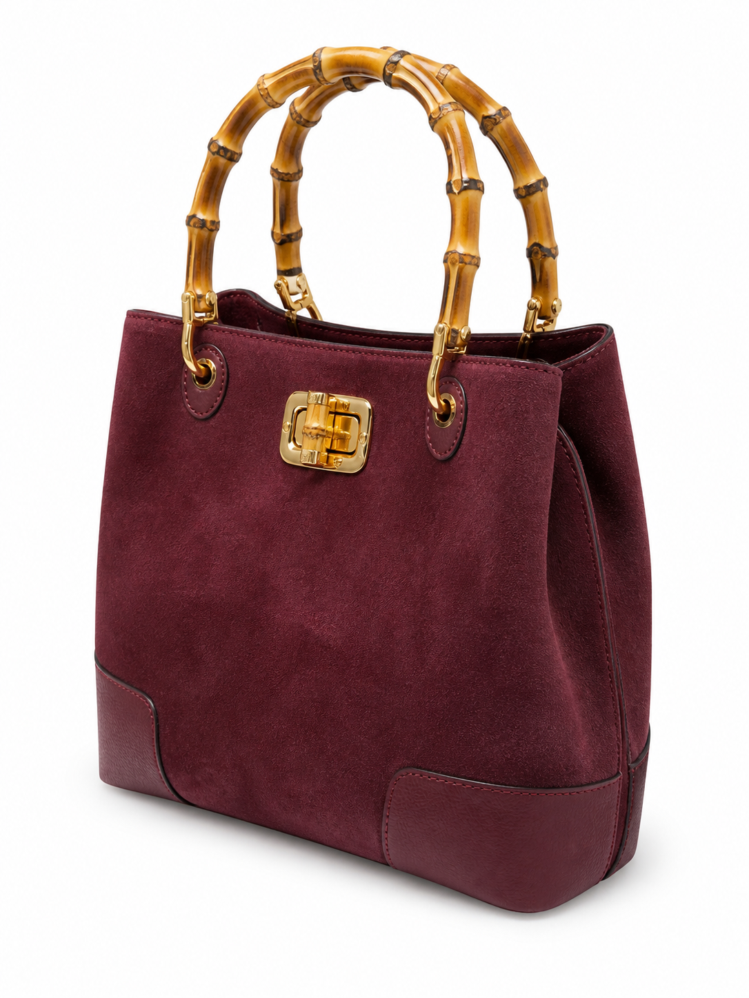 Burgundy product image on white background — AI-assisted same-product colour render [NEMIRA_AI_PRODUCT_958L-CAMOSCIO_BRG_6487bab374c3]