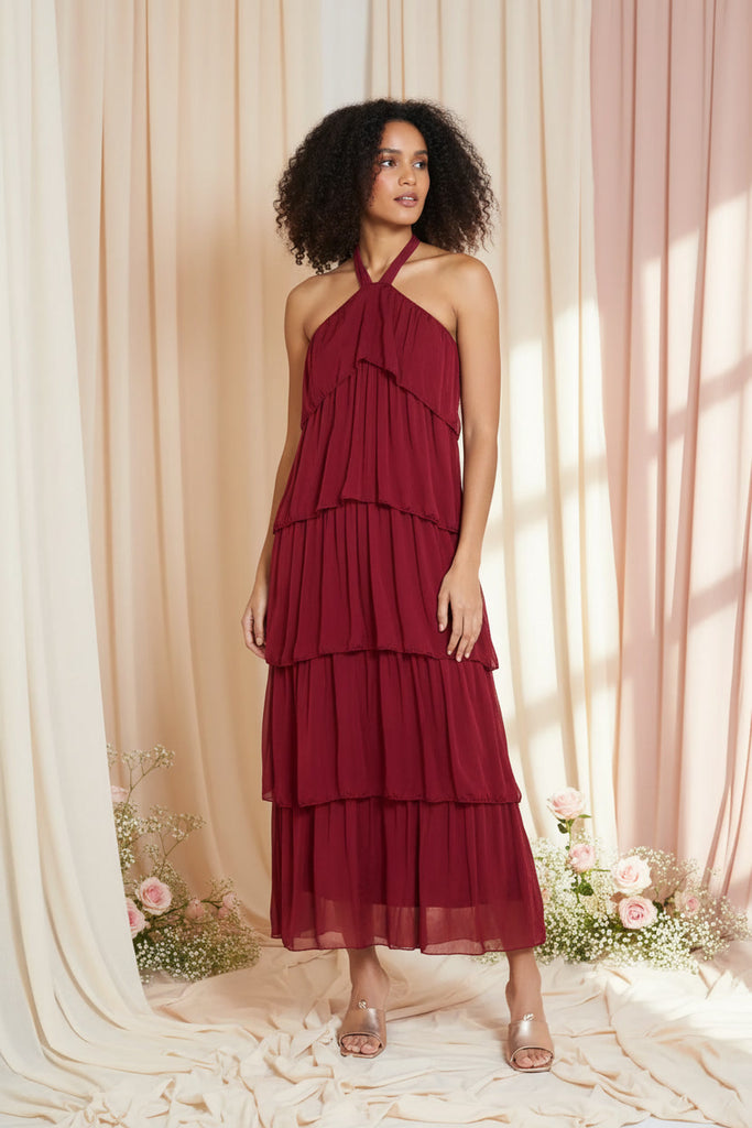 lanie linen dress Linen A-Line Maxi Dress in White – shopstateside.us