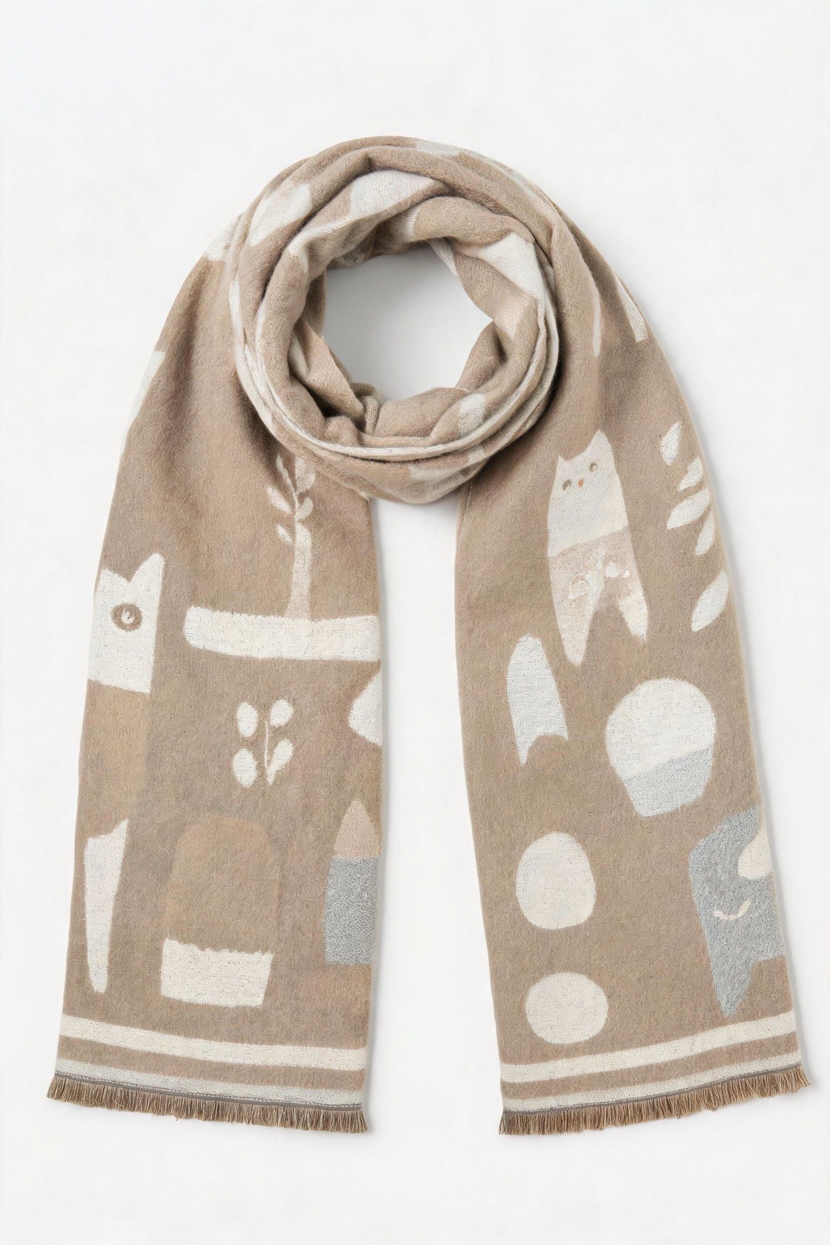 Cat-Motif Scarf wholesale - image 1